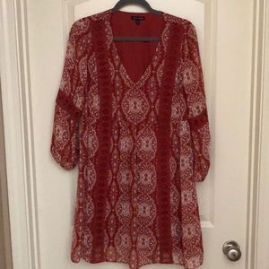 As U Wish boho chic burnt orange flowy dress